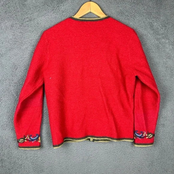 Vrikke Red Wool Waistcoat Women’s Small Irene Haugland Zahl 100% Wool - Picture 2 of 6